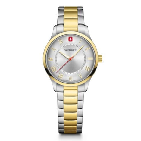 שעון City Classic רצועה בכסף וזהב ולוח כסוף 34 מ