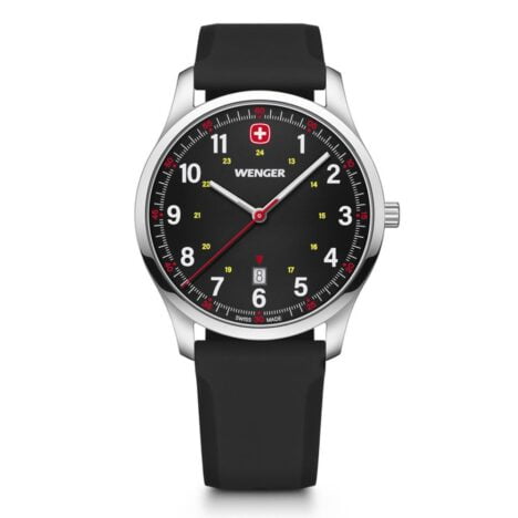 שעון City Sport רצועה שחורה ולוח שחור 42 מ