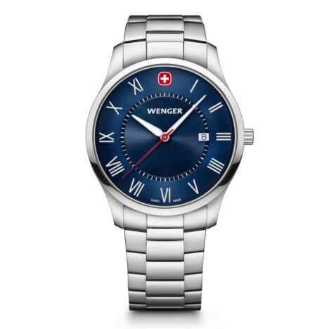 שעון City Classic רצועת מתכת ולוח כחול 42 מ