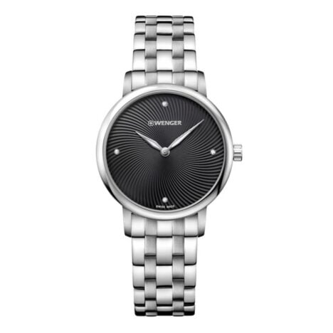 שעון Urban Donnissima רצועת מתכת ולוח שחור 35 מ