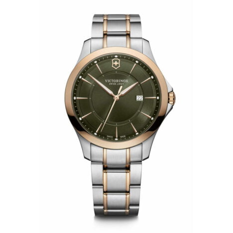 Alliance רצועת מתכת ולוח ירוק כהה