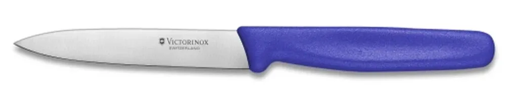 סכין ירקות שוויצרית, להב שפיץ חלק – כחול