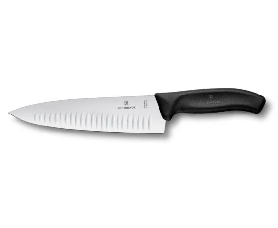 סכין שף להב רחב מחורץ סדרת SwissClassic