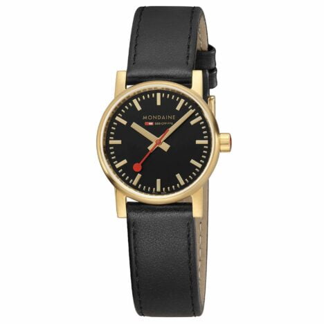 שעון מונדיין EVO2 GOLD - רצועה שחורה 30 מ