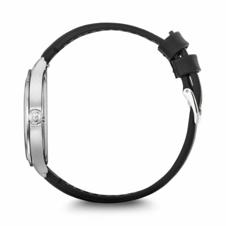 Alliance רצועת עור שחורה ולוח שחור