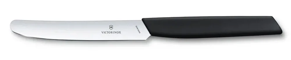 סכין ירקות בצבע שחור – Swiss Modern להב חלק עגול