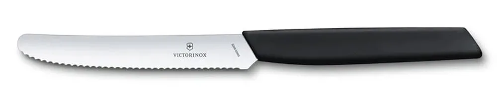 סכין ירקות בצבע שחור – Swiss Modern להב משונן עגול