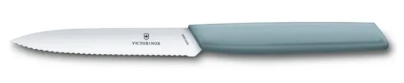 סכין ירקות בצבע תכלת אפור – Swiss Modern להב שפיץ משונן