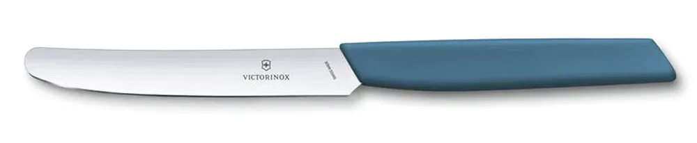 סכין ירקות בצבע כחול – Swiss Modern להב עגול חלק