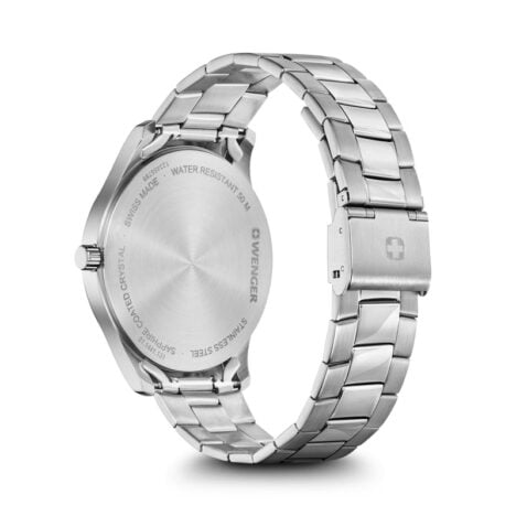 שעון City Sport רצועת מתכת ולוח שחור 42 מ