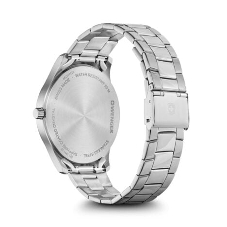 שעון City Classic רצועת מתכת ולוח שחור 42 מ