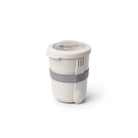 קופסת אוכל Morning & Noon עם כף מזלג בז' Amuse