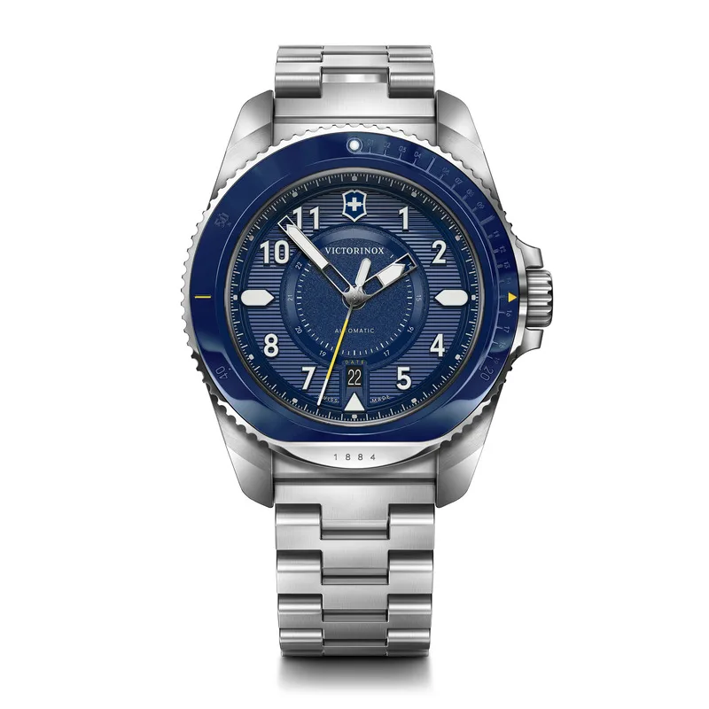 שעון JOURNEY עם לוח כחול ורצועת מתכת
