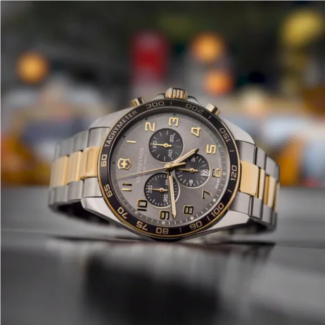 FieldForce רצועת מתכת כסף וזהב 42 מ