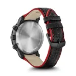 שעון Roadster Black Night Chrono רצועה סינטטית שחור אדום