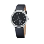 שעון מונדיין Helvetica- רצועת עור שחורה 40 מ"מ