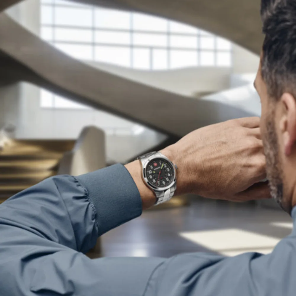 שעון Terragraph רצועת מתכת לוח שחור 43 מ"מ