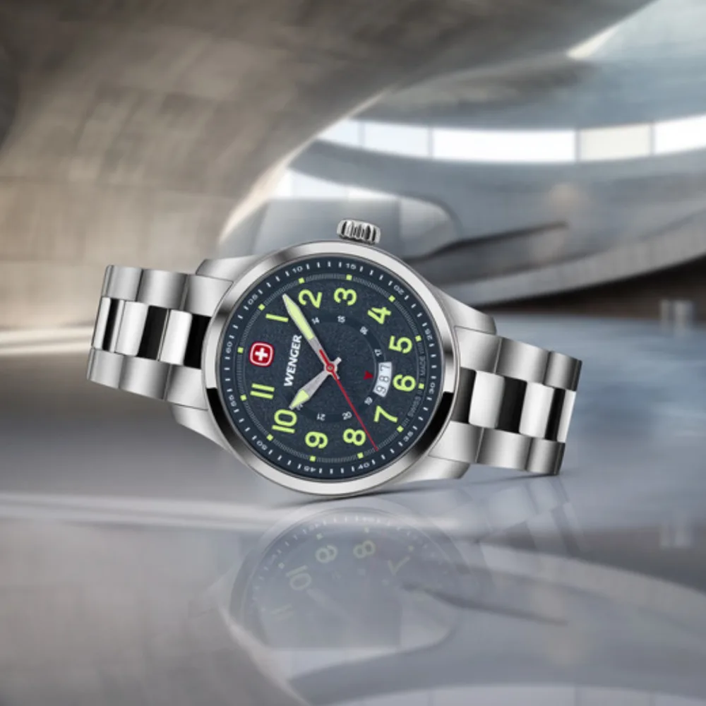 שעון Terragraph רצועת מתכת לוח כחול 43 מ"מ