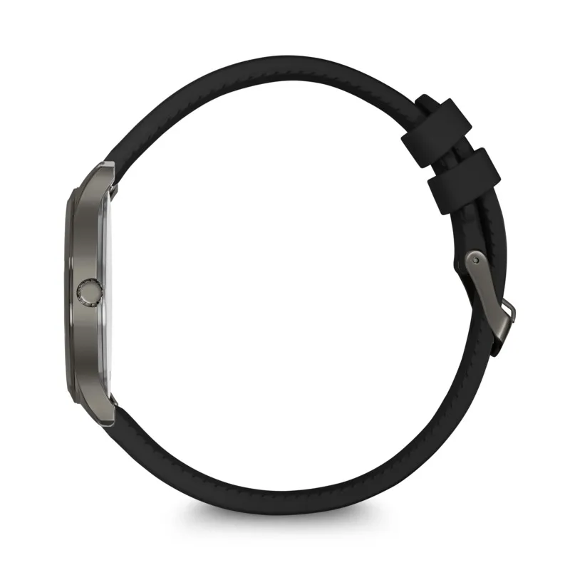 שעון City Sport רצועת סיליקון שחורה ולוח לבן מסגרת מושחרת 34 מ"מ