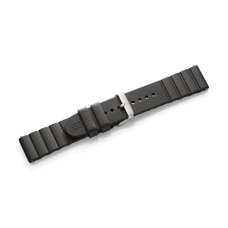 רצועת סיליקון שחורה לשעון INOX