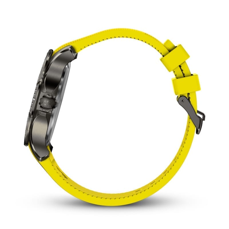 שעון Seaforce Black ice ורצועת סיליקון צהובה 43 מ"מ