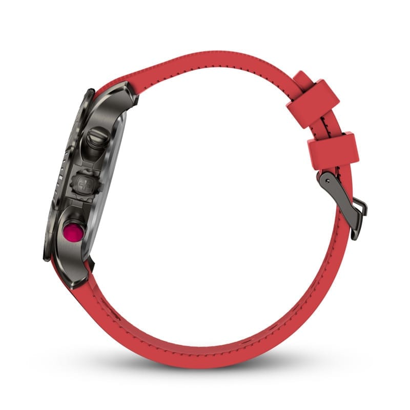 שעון Seaforce Chrono Black ice רצועת סיליקון אדומה 43 מ"מ