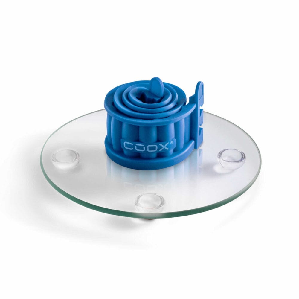 תבנית פאי מתפרקת Quiche dish עם תחתית זכוכית 18 ס"מ כחולה