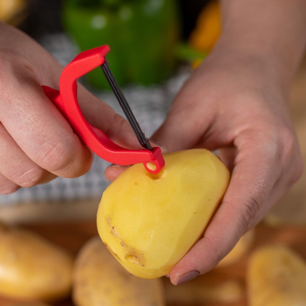 קולפן שווייצרי אדום להב חלק