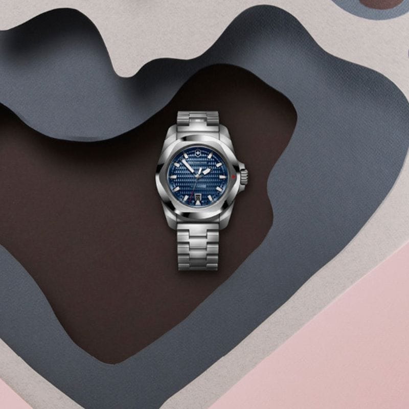 שעון I.N.O.X אוטומטי רצועת מתכת לוח כחול