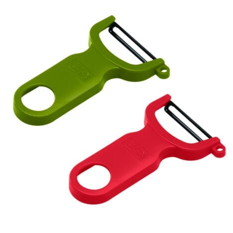 סט 2 קולפנים שווייצריים אדום וירוק- להב חלק
