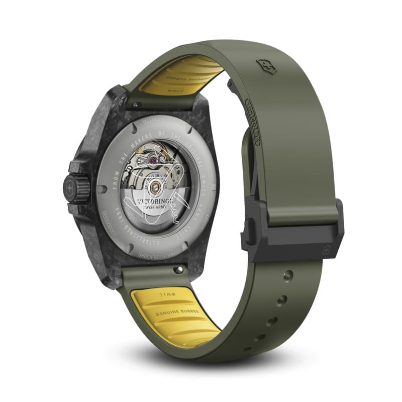 סט שעון I.N.O.X אוטומטי קרבון ואולר ירוק זית