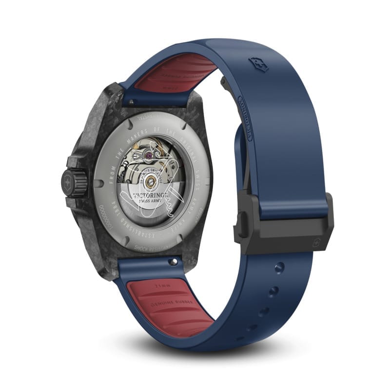 סט שעון I.N.O.X אוטומטי קרבון ואולר כחול