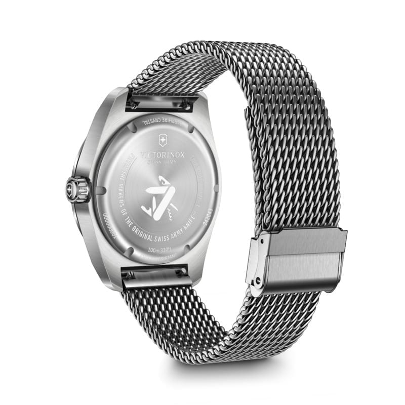 Swiss Army רצועת מתכת לוח שחור 42 מ"מ