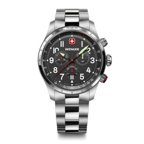 שעון Terragraph Chrono רצועת מתכת לוח שחור 43 מ