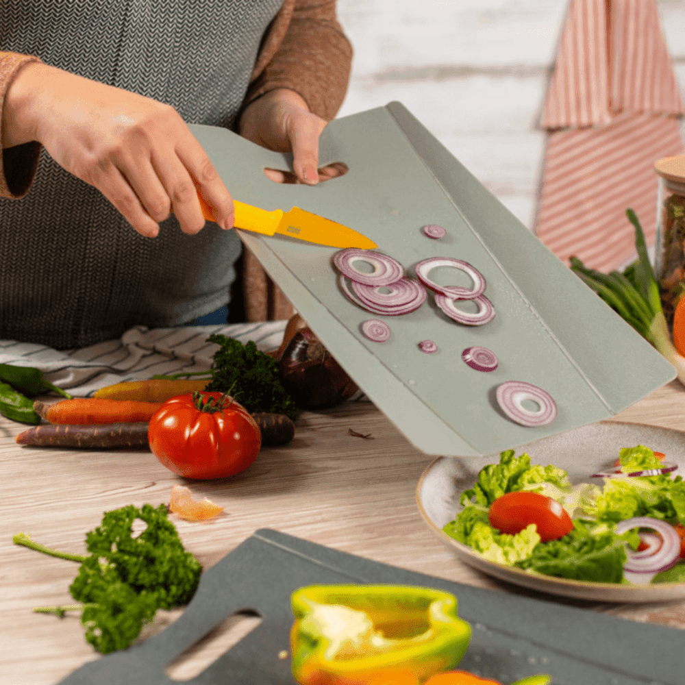 סט 2 משטחי חיתוך מתקפלים אפור