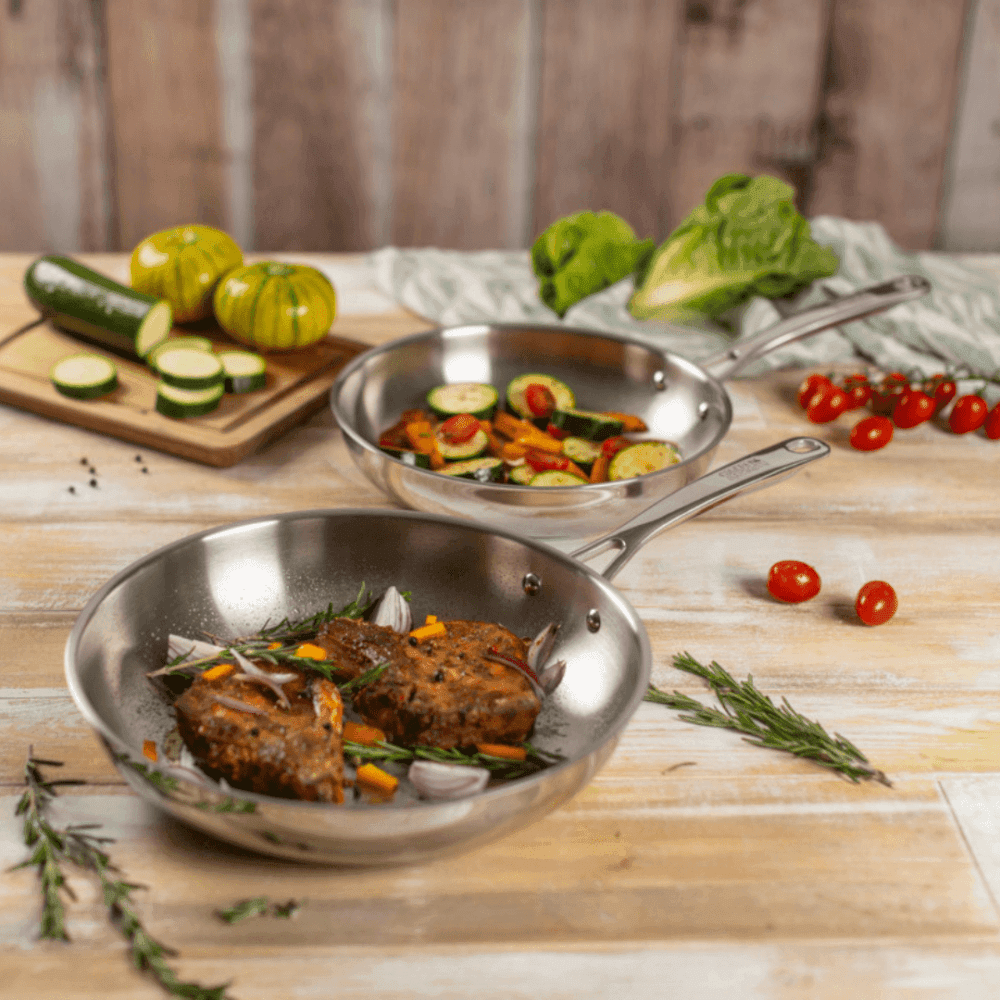 סט מחבתות Allround ללא ציפוי קוטר 28 ס"מ ו- 24 ס"מ