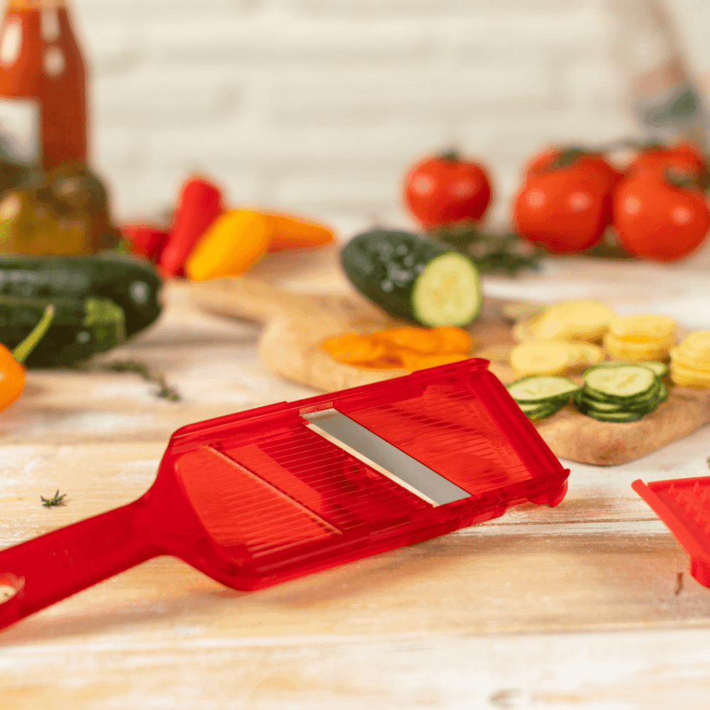 מנדולינה מתכווננת עם מגן אצבעות אדומה