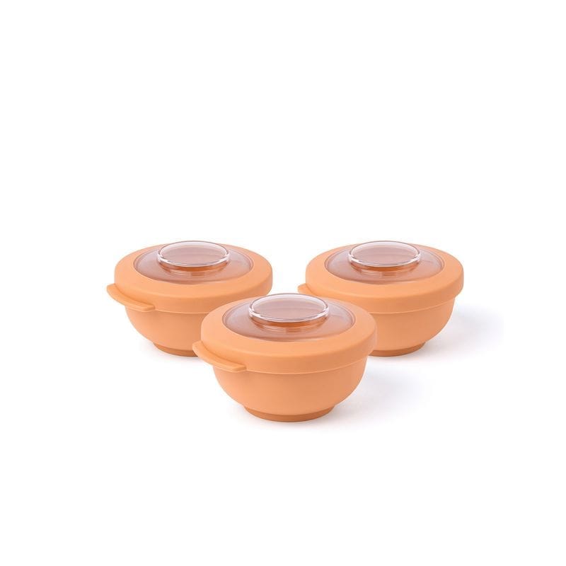 סט 3 קופסאות אחסון והגשה 200 מ"ל Amuse Tylla כתום