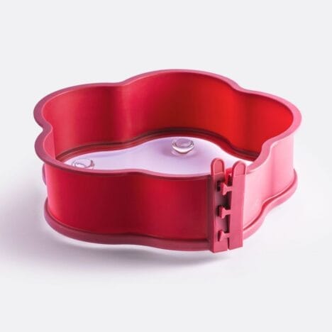 תבנית סיליקון פרח עם תחתית זכוכית מתפרקת 26 ס