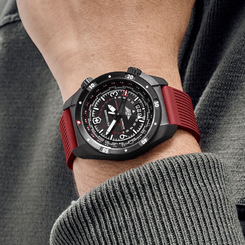 שעון AIR PRO אוטומטי רצועת גומי אדומה