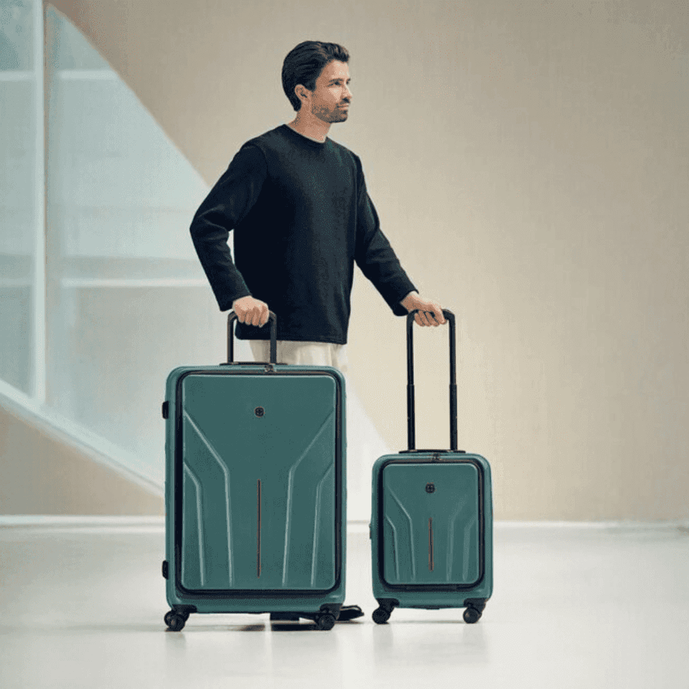 מזוודת טרולי Amplix טורקיז וונגר