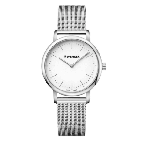 שעון Urban Classic לוח לבן ורצועת מתכת 35 מ