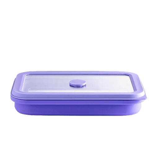 קופסת אחסון מזון מתקפלת 1 ליטר – סגול