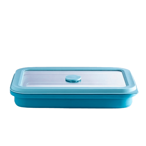 קופסת אחסון מזון מתקפלת 1 ליטר – תכלת