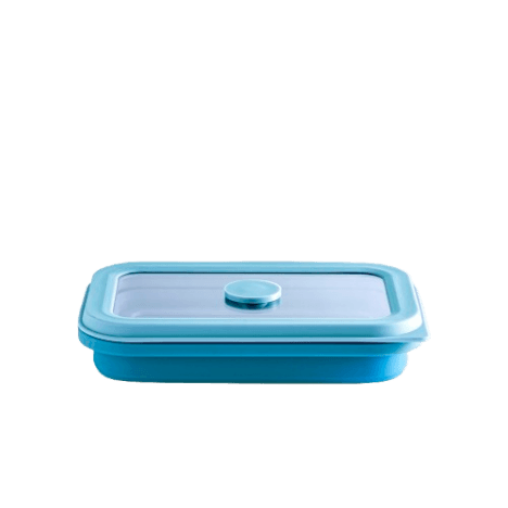 קופסת אחסון מזון מתקפלת 450 מ״ל – תכלת
