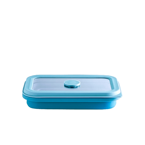 קופסת אחסון מזון מתקפלת 450 מ״ל – תכלת
