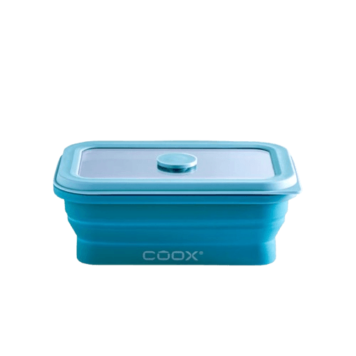 קופסת אחסון מזון מתקפלת 450 מ״ל – תכלת