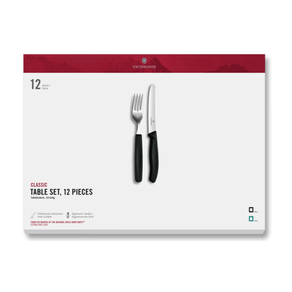 ערכת סכו"ם Swiss Classic בצבע שחור 12 חלקים