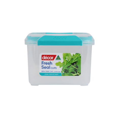 קופסת אחסון למזון 1.4 ליטר Fresh Seal Clips מרובעת