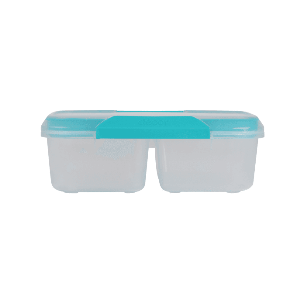 קופסת אחסון מחולקת למזון 2 ליטר Fresh Seal Clips מלבנית